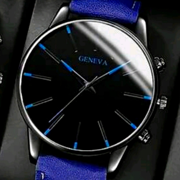 None Other - Men's Quartz Watch Suit: Classic Faux Leather Strap, Round Dial, Durability